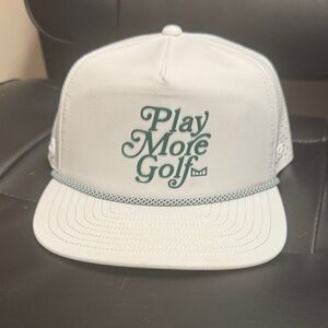 White and Green Golf Cap